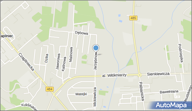 Bełchatów, Jarzębinowa, mapa Bełchatów