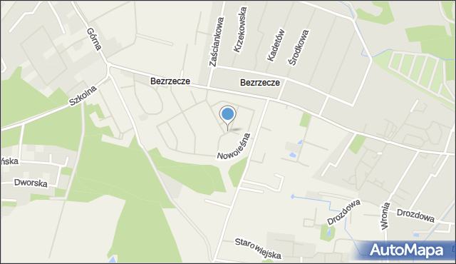 Bezrzecze, Jaspisowa, mapa Bezrzecze