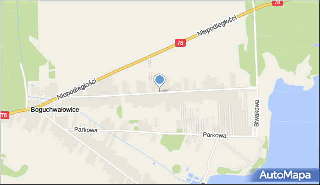 Boguchwałowice, Jana Pawła II, mapa Boguchwałowice