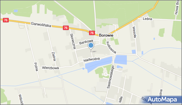 Borowie, Jasna, mapa Borowie