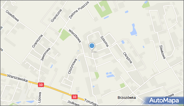 Brzozówka gmina Obrowo, Jagodowa, mapa Brzozówka gmina Obrowo