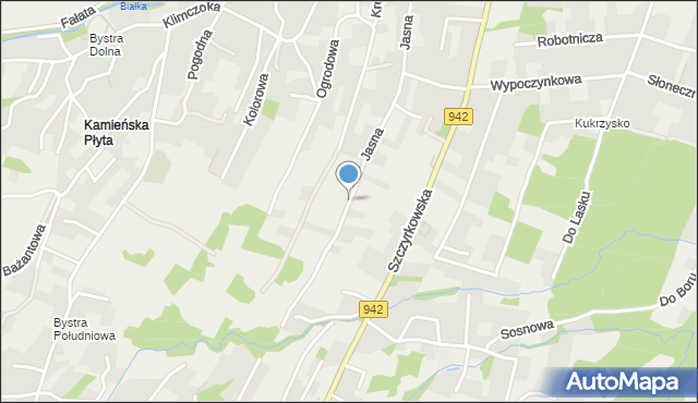 Bystra gmina Wilkowice, Jasna, mapa Bystra gmina Wilkowice