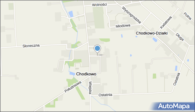 Chodkowo, Jabłoniowa, mapa Chodkowo