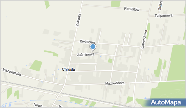 Chrośla, Jaśminowa, mapa Chrośla