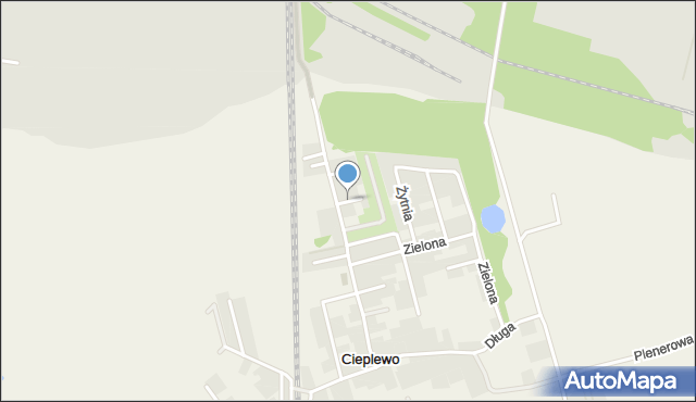 Cieplewo, Jagodowa, mapa Cieplewo