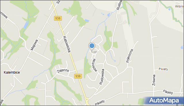 Cieszyn, Jaskrów, mapa Cieszyna