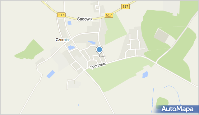 Czernin gmina Sztum, Jaśminowa, mapa Czernin gmina Sztum