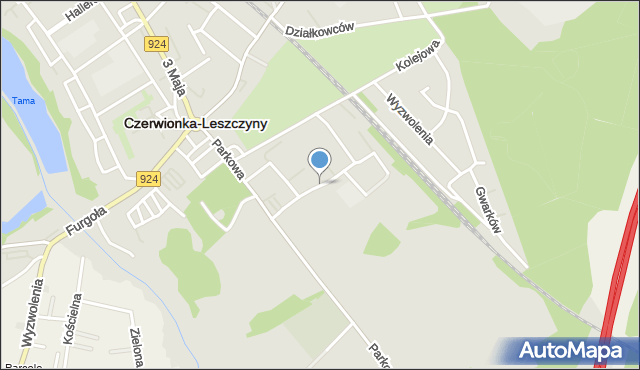 Czerwionka-Leszczyny, Jana Pawła II, mapa Czerwionka-Leszczyny