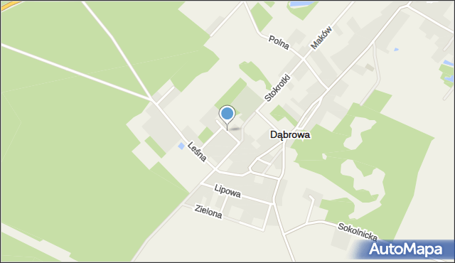 Dąbrowa powiat opolski, Jagodowa, mapa Dąbrowa powiat opolski