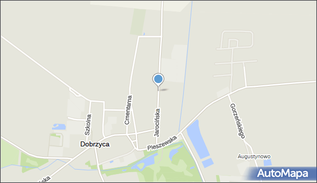 Dobrzyca powiat pleszewski, Jarocińska, mapa Dobrzyca powiat pleszewski