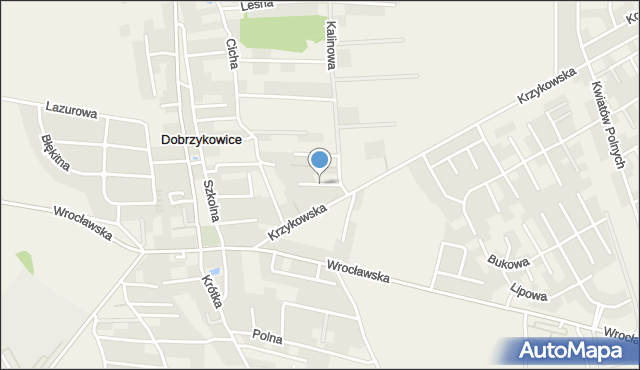 Dobrzykowice, Jarzębinowa, mapa Dobrzykowice