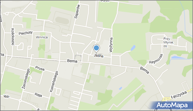 Elbląg, Jasna, mapa Elbląga