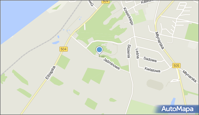 Frombork, Jaśminowa, mapa Frombork