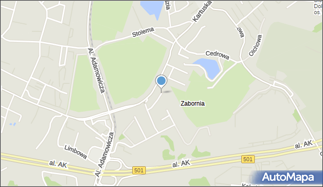 Gdańsk, Jarzębinowa, mapa Gdańska