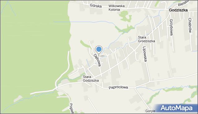 Godziszka gmina Buczkowice, Jałowcowa, mapa Godziszka gmina Buczkowice