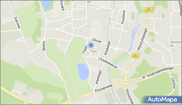 Gorzów Wielkopolski, Jana Kazimierza, mapa Gorzów Wielkopolski