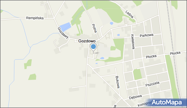 Gozdowo powiat sierpecki, Jana Pawła II, mapa Gozdowo powiat sierpecki