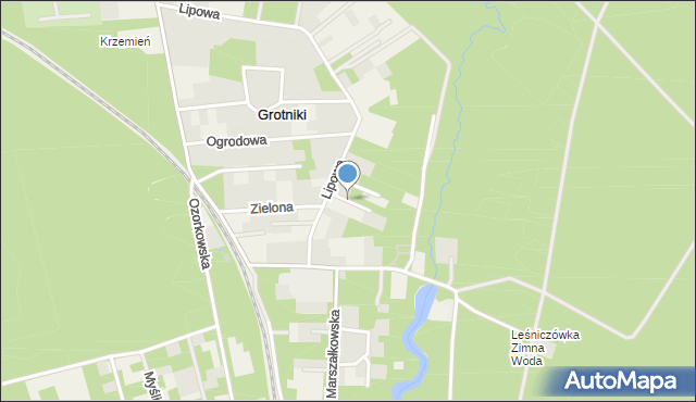 Grotniki gmina Zgierz, Jagodowa, mapa Grotniki gmina Zgierz