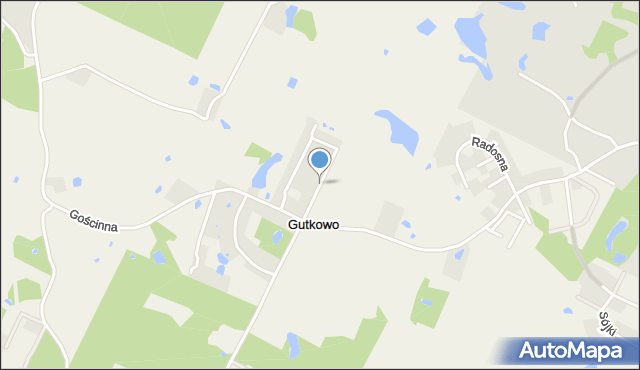 Gutkowo gmina Jonkowo, Jarzębinowa, mapa Gutkowo gmina Jonkowo