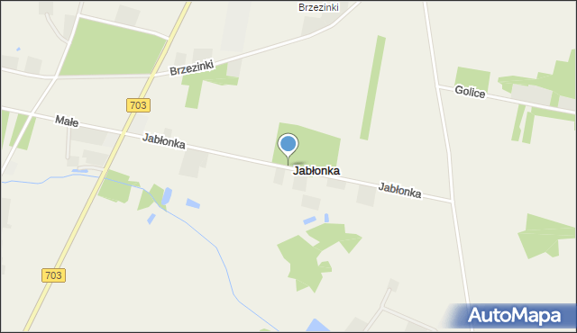 Jabłonka gmina Poddębice, Jabłonka, mapa Jabłonka gmina Poddębice