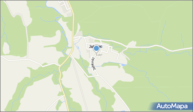 Jabłonki gmina Baligród, Jabłonki, mapa Jabłonki gmina Baligród