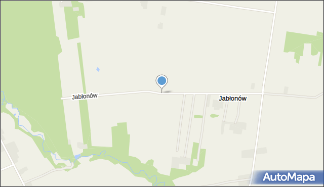 Jabłonów gmina Brzeziny, Jabłonów, mapa Jabłonów gmina Brzeziny