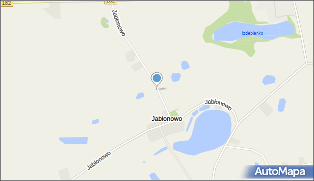 Jabłonowo gmina Sieraków, Jabłonowo, mapa Jabłonowo gmina Sieraków