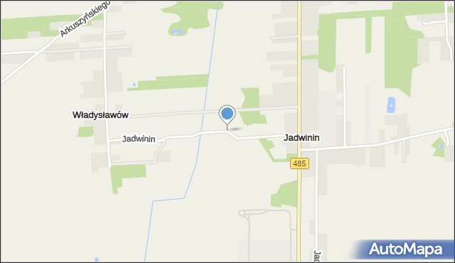 Jadwinin gmina Pabianice, Jadwinin, mapa Jadwinin gmina Pabianice