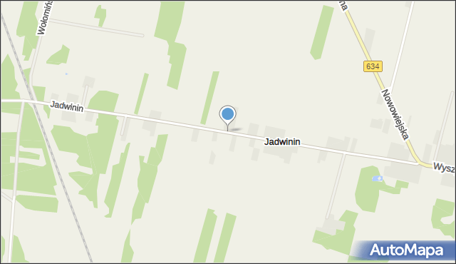 Jadwinin gmina Tłuszcz, Jadwinin, mapa Jadwinin gmina Tłuszcz