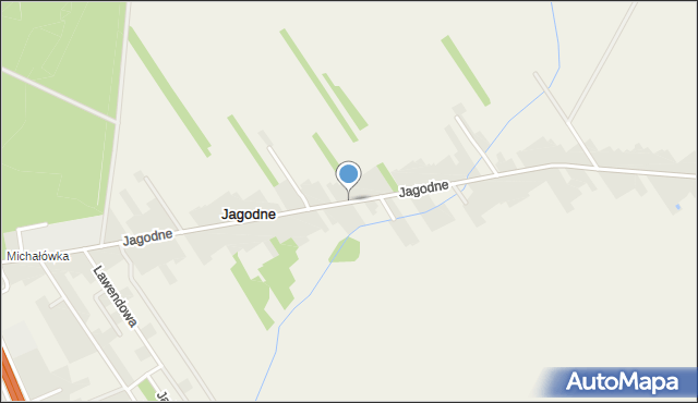Jagodne gmina Garwolin, Jagodne, mapa Jagodne gmina Garwolin