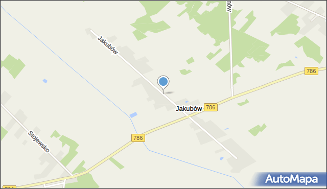 Jakubów gmina Krasocin, Jakubów, mapa Jakubów gmina Krasocin