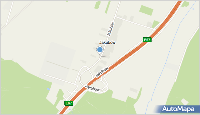 Jakubów gmina Lubochnia, Jakubów, mapa Jakubów gmina Lubochnia