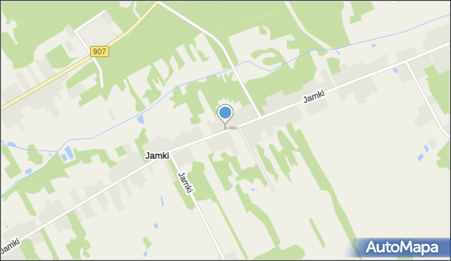 Jamki gmina Konopiska, Jamki, mapa Jamki gmina Konopiska