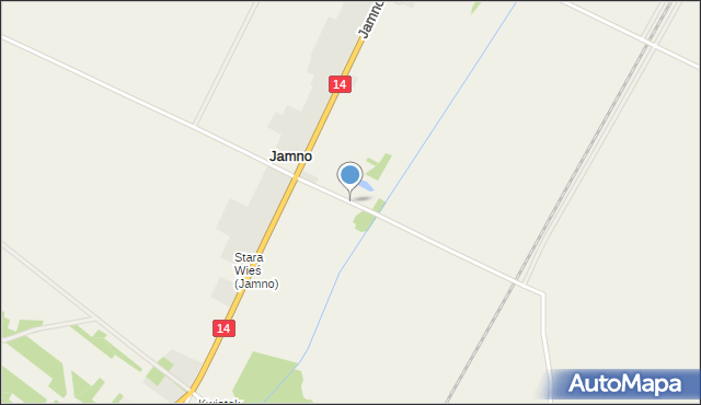 Jamno gmina Łowicz, Jamno, mapa Jamno gmina Łowicz