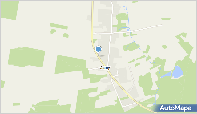 Jamy gmina Ostrów Lubelski, Jamy, mapa Jamy gmina Ostrów Lubelski