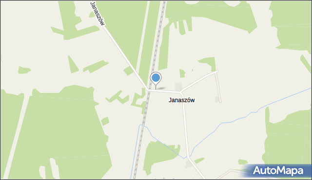 Janaszów gmina Kłomnice, Janaszów, mapa Janaszów gmina Kłomnice