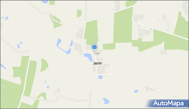 Janin gmina Starogard Gdański, Janin, mapa Janin gmina Starogard Gdański