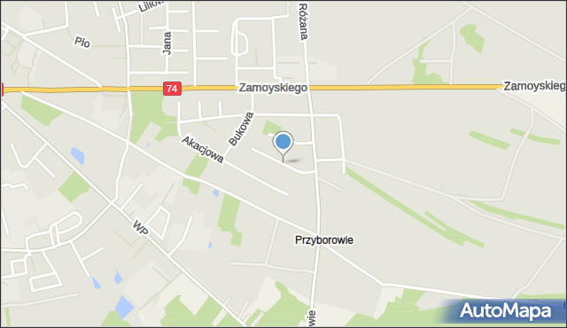 Janinów gmina Ludwin, Jaworowa, mapa Janinów gmina Ludwin