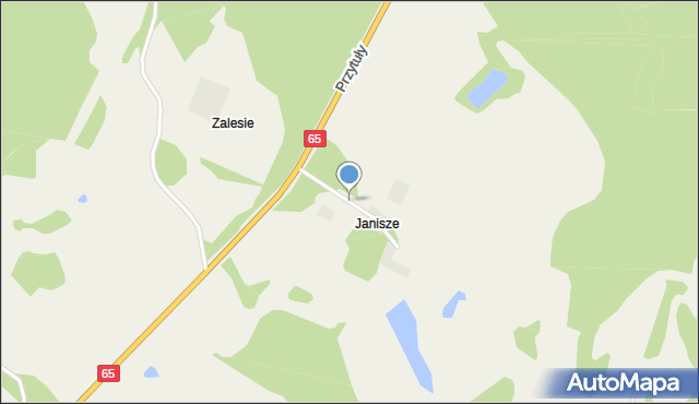 Janisze gmina Ełk, Janisze, mapa Janisze gmina Ełk