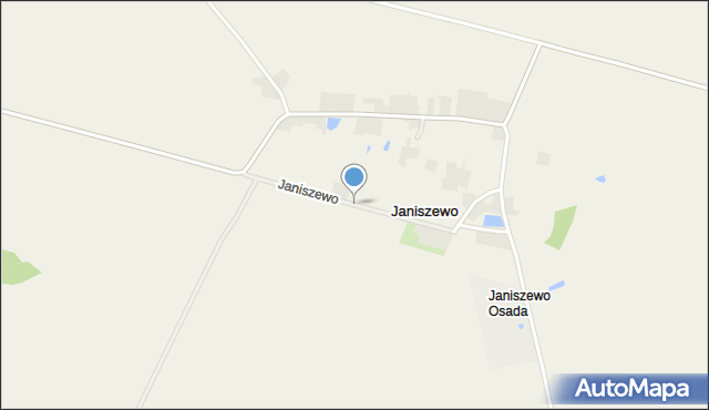Janiszewo gmina Poniec, Janiszewo, mapa Janiszewo gmina Poniec