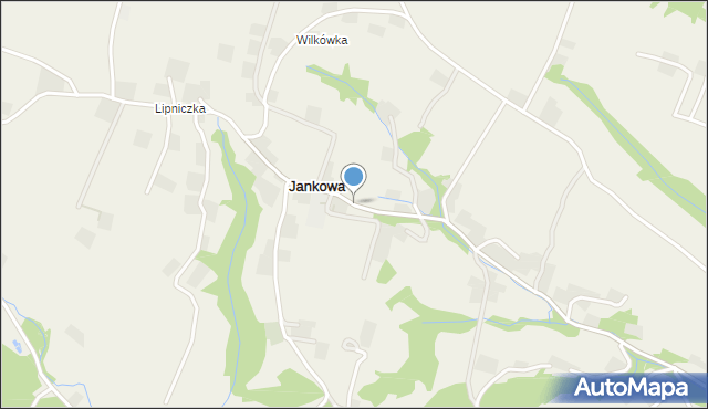 Jankowa gmina Bobowa, Jankowa, mapa Jankowa gmina Bobowa