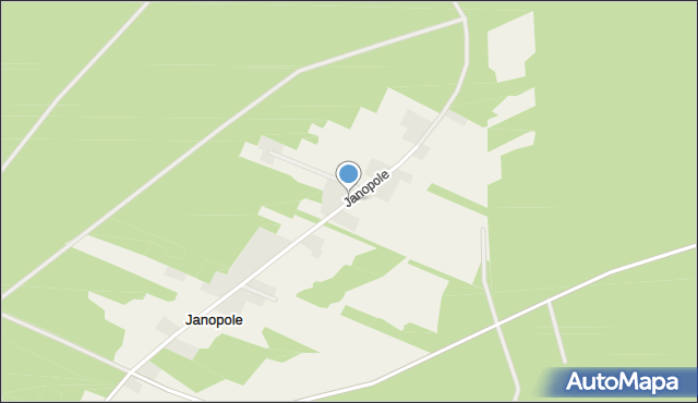 Janopole gmina Czerwonka, Janopole, mapa Janopole gmina Czerwonka