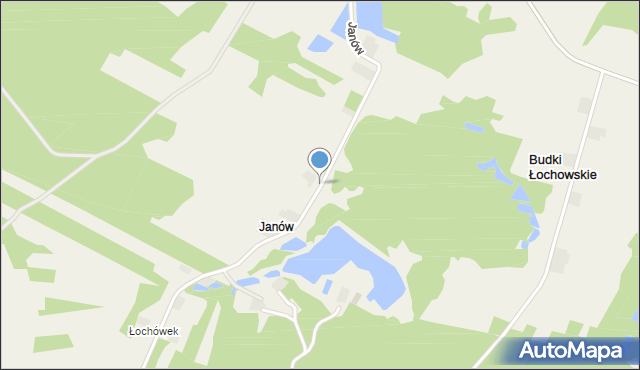 Janów gmina Żelechlinek, Janów, mapa Janów gmina Żelechlinek