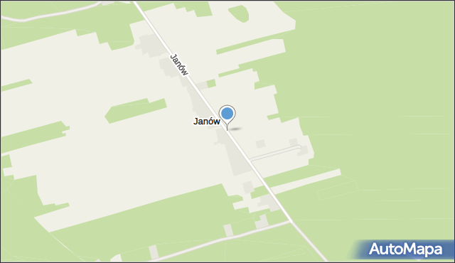 Janów gmina Zelów, Janów, mapa Janów gmina Zelów