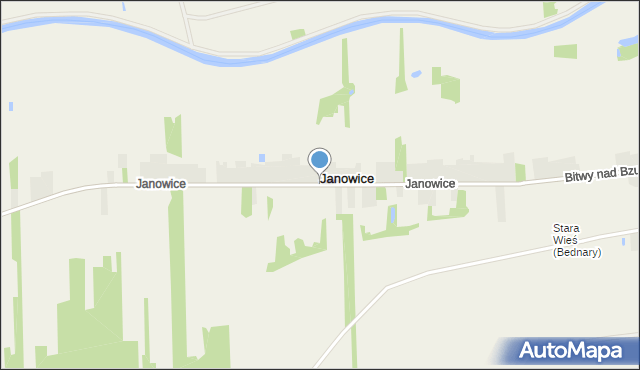 Janowice gmina Nieborów, Janowice, mapa Janowice gmina Nieborów