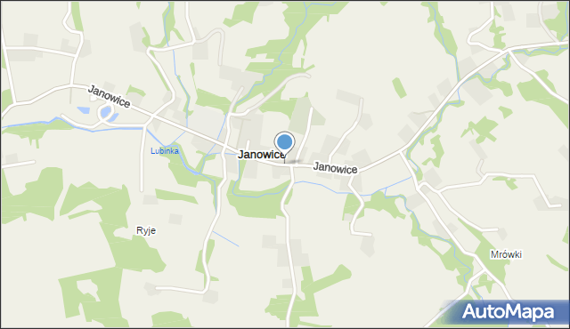 Janowice gmina Pleśna, Janowice, mapa Janowice gmina Pleśna