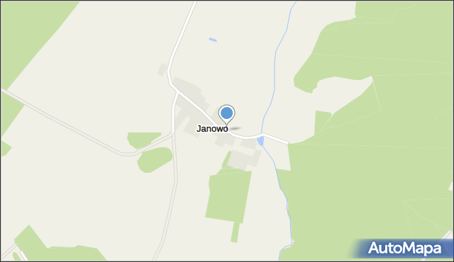 Janowo gmina Pszczew, Janowo, mapa Janowo gmina Pszczew