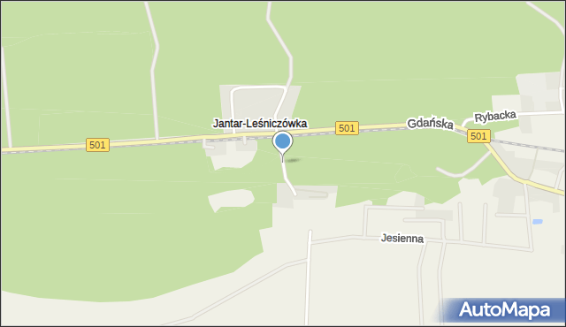 Jantar-Leśniczówka, Jantar-Leśniczówka, mapa Jantar-Leśniczówka
