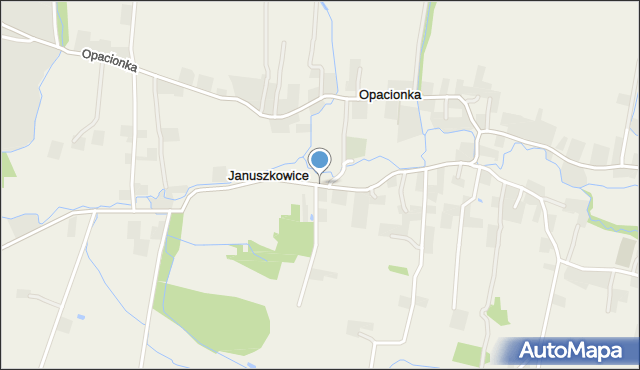 Januszkowice gmina Brzostek, Januszkowice, mapa Januszkowice gmina Brzostek