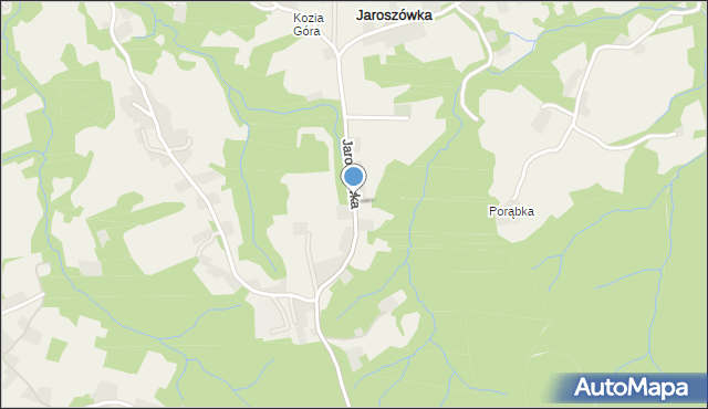 Jaroszówka gmina Gdów, Jaroszówka, mapa Jaroszówka gmina Gdów